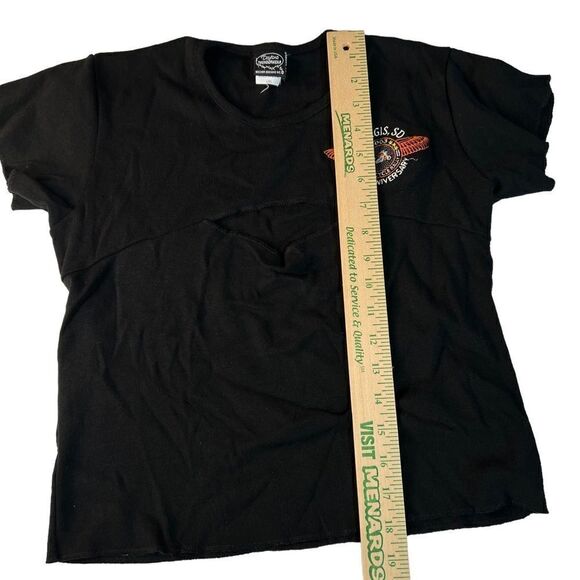 2003 Vtg Sturgis chest cut out Woman’s Harley Davidson T-shirt size L made in US - Picture 13 of 15